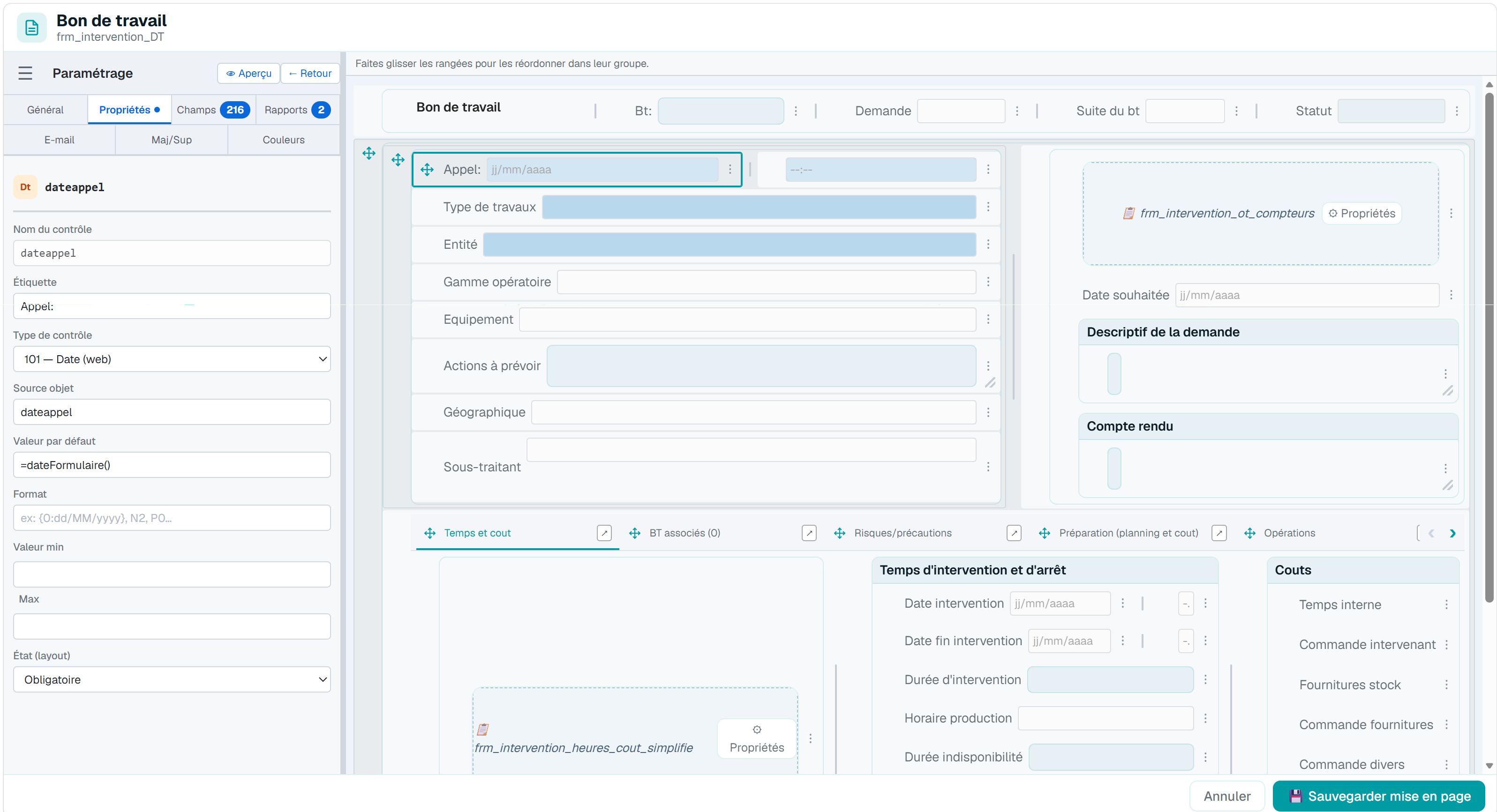 Paramétrage et configuration de la GMAO